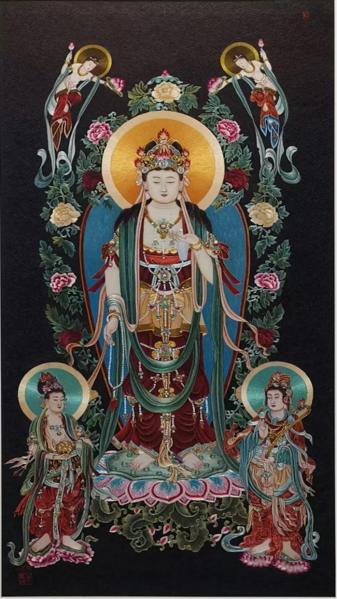 《莲台观音诸天供养图》