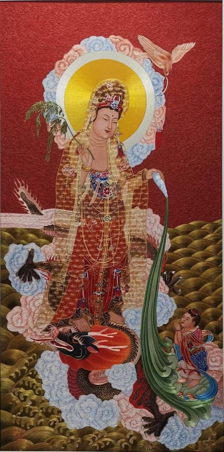 《乘龙观音图》